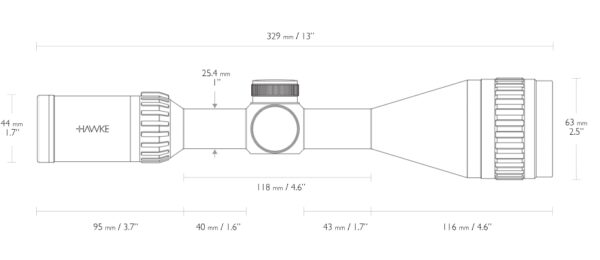 Miras Telescopica Hawke Airmax 4-12X50 AO AMX - Imagen 3